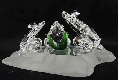 Buy Asfour Lead Crystal Frogs Ornament - Original Box And Protective Lining • 15£
