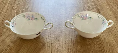 Buy * 2 X Beautiful Aynsley Little Sweetheart - Handled Soup Cups / Bowls / Coups * • 14.99£