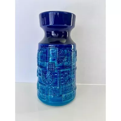Buy Vintage MCM Blue Glazed Narvik Pottery Vase By Bodo Mans For Bay Keramik • 94.72£