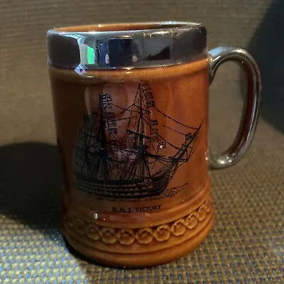 Buy Vintage Lord Nelson Pottery HMS Victory Ship Tankard • 10£