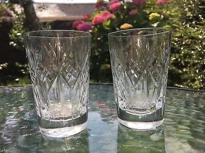 Buy EDINBURGH Crystal - EMBASSY Cut Juice Tumblers 9.5 Cm High X 2 Glasses • 18£