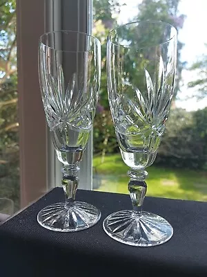 Buy Pair Of Edinburgh Crystal Stirling Champagne Flutes/Glasses • 24.95£