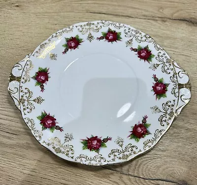 Buy Royal Standard Fine Bone China Rose Design Handled Cake Plate • 5.95£