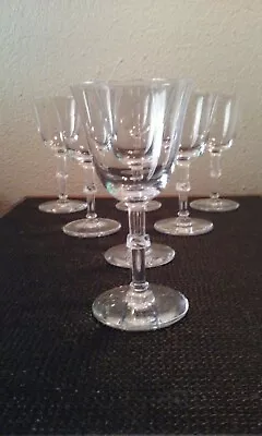 Buy 8 Lalique Beaugency Claret Wine Goblets Clear Crystal Cut Glass France Blown • 569.96£