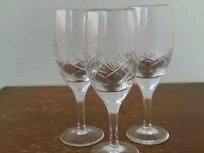 Buy Vintage Crystal Sherry Glasses X 3 # 2. • 9.99£