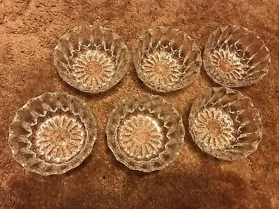 Buy Set Of 6 Glass Vintage Desert Bowls • 17£