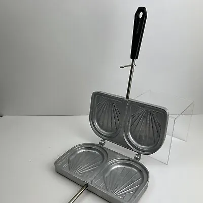 Buy Vintage SEFAMA Cast Aluminum Double Shell French Toasting Iron Made In France • 23.28£