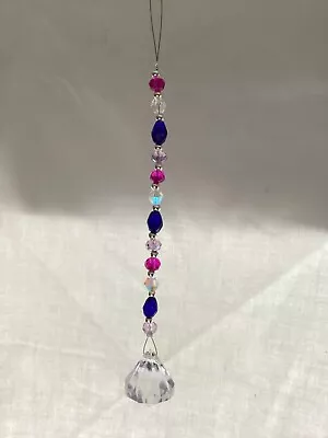 Buy Window Hangings X4 In Sun Catcher Style Handmade From Sparkly Faceted Beads • 6£