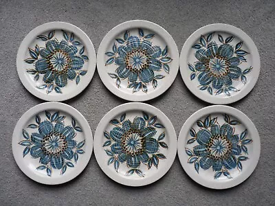 Buy DELIA Retro Floral Vintage Ceramics J & G Meakin 6 X Tea Plates 7  18cm A • 24.99£