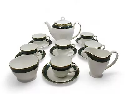 Buy Wedgewood  AEGEAN  - Tea Service - 6 Cups & Saucers, Teapot Milk Jug Sugar Bowl • 60.01£