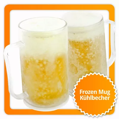 Buy Frosty Mug Cooler Beer Mug Ice Mug Frozen Ice Mug Jar Custom 0.4 Liter • 10.35£