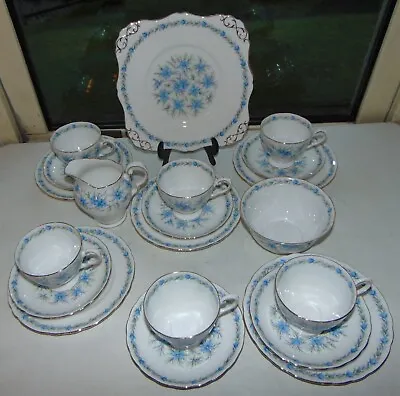 Buy Tuscan China Rh & SL Plant 20 PC Love In The Mist Cups Saucers Plates C1940s • 48£