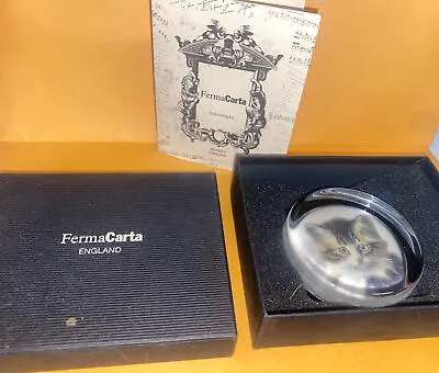 Buy Vintage  Ferma Carta Kitten Victorian  Paper Weight Rare • 25.93£