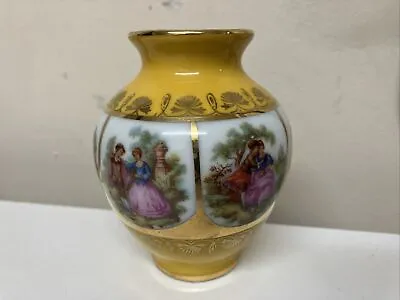Buy Waldershof Bavaria Germany 22kt Gold Gilt Small Ceramic Vase (9cm Tall) • 10.50£