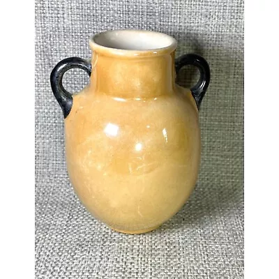 Buy Vintage Czechoslovak Orange Glause Small Vase Handles Ceramic Porcelain 4 1/2” T • 9.63£