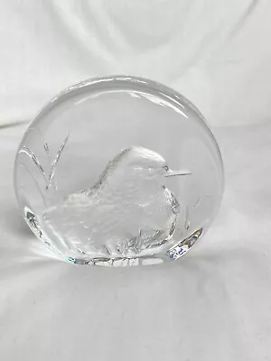 Buy Rare Mats Jonasson Glass Plover Sculpture Paperweight • 8£