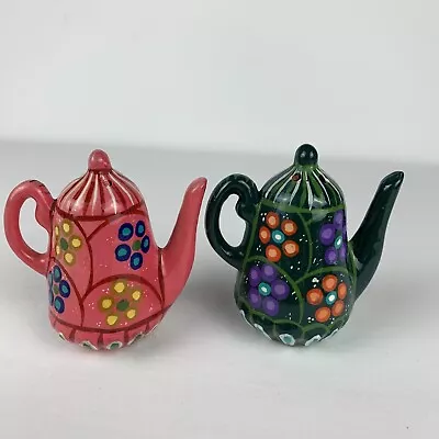 Buy Talavera Mexican Pottery Salt And Pepper Teapot Shakers Hand Painted Floral • 9.47£