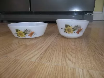 Buy 2 X Pyrex Vintage Flower Pattern Bowls/Dishes • 9.99£