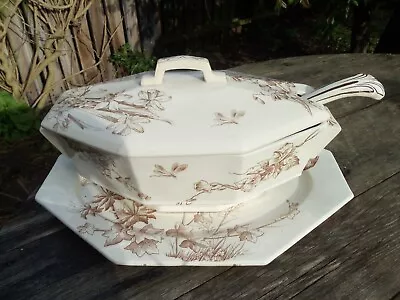 Buy Maling Lidded Tureen And Ladle-  Wild Flowers  - 1880's - Extremely Rare • 29.99£