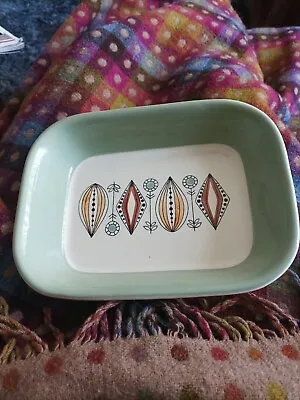 Buy Vintage Egersund Pottery Norway Serving Dish With Abstract Floral Pattern • 12£