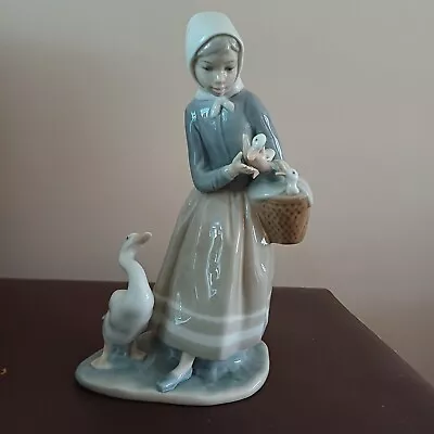 Buy Lladro Shepherdess With Geese Figurine. Damaged - Fingers Missing. • 20£