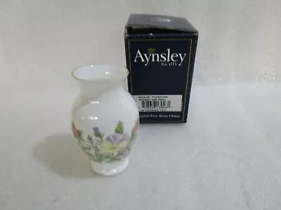 Buy Vintage Aynsley Fine Bone China Wild Tudor Bouquet  Vase , Boxed  , 9 Cm High • 2.78£