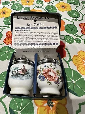Buy Pair Of Royal Worcester Egg Coddlers- Original Box - V Good Condition. • 12£