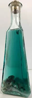 Buy Sea Shells Bath Oil 9.6  Aqua Blue 1990s Decorative Glass Bottle - New / Sealed • 15.99£