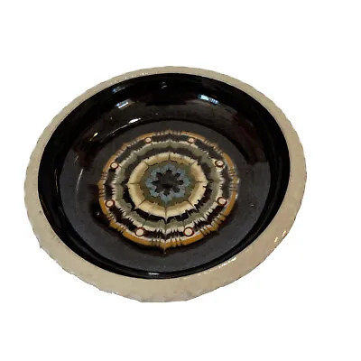 Buy Vintage Ambleside Pottery George Cook Brown Color Burst Slipware Trinket Dish • 17.32£