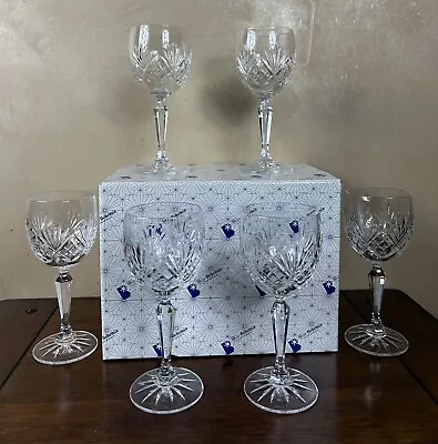 Buy Sklo Bohemian Crystal Stemmed Wine Glasses, EXCELLENT CONDITION! • 95.42£