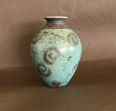 Buy Eleanor Newell Raku Studio Pottery  Vase - Signed • 38£
