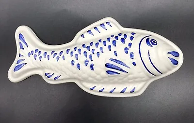 Buy Vintage Bassano ABC Ceramiche Italy Blue & White Wall Decor Fish Mold • 35.58£