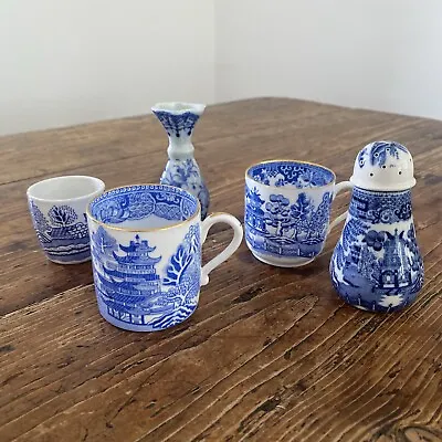 Buy Selection Of Antique Blue And White Willow Ware • 0.99£