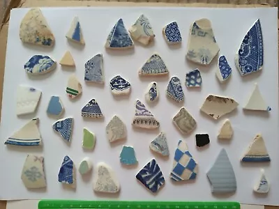 Buy 41 Pieces Genuine Vintage Sea Glass Sea Pottery From The North East Coast • 2.99£