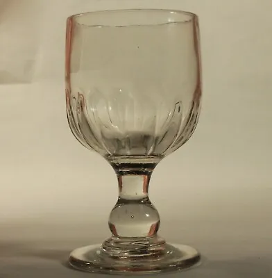 Buy C1880 VICTORIAN GLASS RUMMER WINE GLASS With Fluted Design To The Bowl • 29£