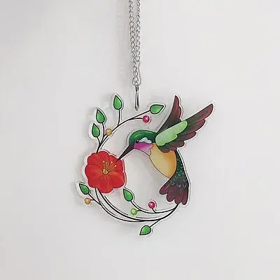 Buy Stained Glass Birds Wall Hanging Window Decoration Pendant , C • 8.35£