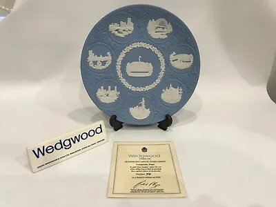Buy Wedgwood Blue Jasperware Australian Capital Cities Plate In Excellent Condition. • 39.99£
