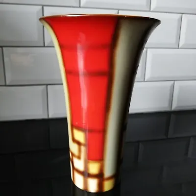 Buy Large Art Deco Abstract Ceramic Vase Beswick Ware Model 1502  V G C   C1930 • 80£
