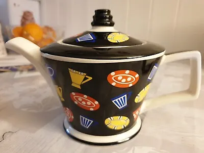 Buy Teapot By Sadler Of England Porcelain Domino Pattern • 1.20£