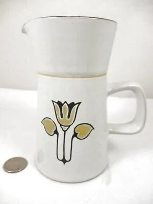 Buy Vintage 1970s Denby-Langley Pottery Stoneware Kimberly Pattern Yellow Tulip Crea • 11.39£