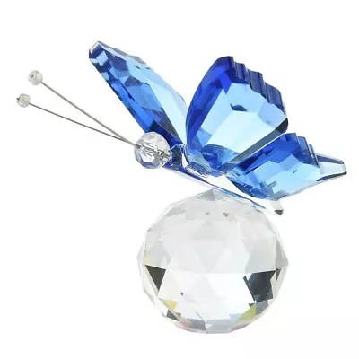 Buy Handmade Butterfly Ornament Glass Art Crystal  Crafts For Home Decoration • 5.02£