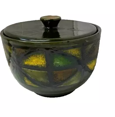 Buy Bitossi Vetrata Covered Candy Bowl  By Aldo Londi Made In Italy Mid Century • 45.47£