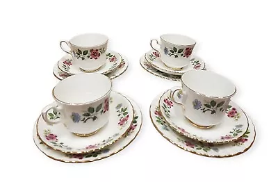 Buy Set Of 4 Royal Stafford Bird Of Paradise Bone China Tea Cups & Saucer • 50£