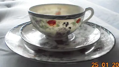 Buy Chinese/Japanese Trio=Cup; Saucer;Plate Unmarked But Lovely Pattern • 5.99£