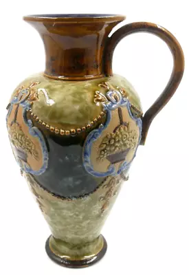 Buy Very Pretty Royal Doulton Stoneware Art Nouveau Ewer Jug Handled Vase 7    X9611 • 65£
