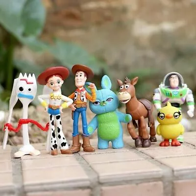 Buy 7Pcs/Set Toy Story 4 Woody Forky Bunny Action Figures Toy Model Kids Gift • 7.59£
