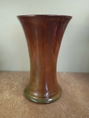 Buy Vintage, Ewenny Studio Pottery Wales, Brown & Green Drip Glazed Vase, 19cm Tall • 12.95£