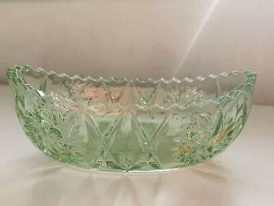 Buy SOWERBY Green Glass 1930s Art Deco Boat Shaped Bowl  16.5 Cm Long By 10.5 Cm  • 8.99£