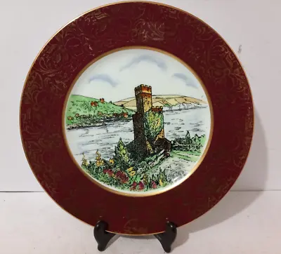 Buy John Maddock & Sons Dartmouth Castle Devon Hand Painted Display Plate 27cms • 9.90£