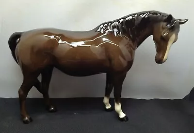 Buy Beswick Brown Horse Facing Down Right Porcelain Figurine Made In England SU1077 • 40£